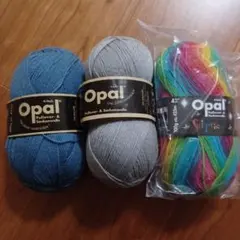 Opal毛糸3点セット　使いかけ有り