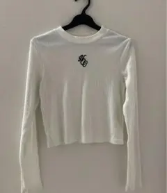 ナイスクラップ　白　ロンT 長袖　秋服　レディース　ニット　冬