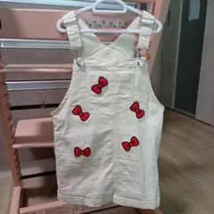 petit main Sサイズ ジャンバースカート白 ハローキティ