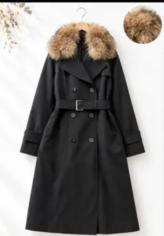 美品 ミッシェルクラン トレンチコート ライナー付き ファー