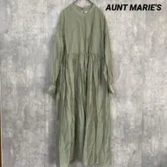 AUNT MARIE'S アントマリーズ　ワッシャー ロングスリーブワンピース