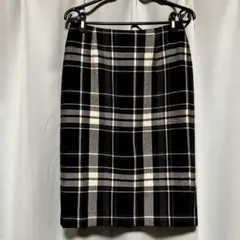BEAUTY&YOUTH 　チェック　ウール100％　膝丈タイトスカート