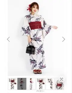 GRLぼかしフラワーレトロ浴衣セット