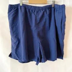 ランズエンド ハーフパンツ 無地 3L-4L 青 ナイロン ゆったりのサムネイル