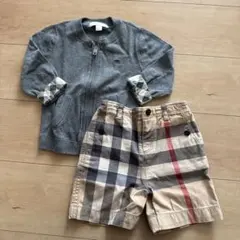 バーバリー　ニットとハーフパンツ