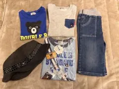 ミキハウス　DOUBLE.B 夏服　半袖Tシャツ　パンツ　ハット　110cm