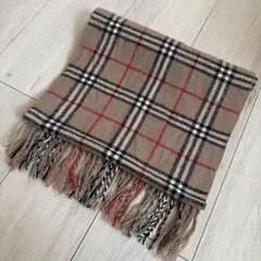 ROYAL ROSSI カシミヤ100% マフラー チェック ベージュ キャメルのサムネイル