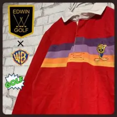 【コラボ】エドウィン ゴルフ×ワーナー/長袖ポロシャツ ゴルフ トゥイーティー