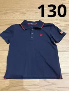 COMME CA ISM コムサ　ポロシャツ 130A ネイビー
