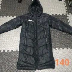 ATHLETA フード付き中綿コート 黒 140 ベンチコート
