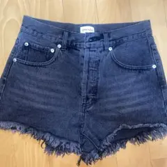 デニム　ショートパンツ　ブラック　海外　輸入品