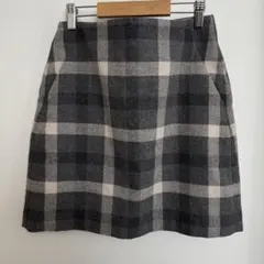 UNIQLO ユニクロ　レディース　ミニスカート　チェック柄　グレー