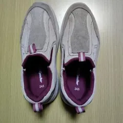 スエード メッシュ スリッポン スニーカー 24.5cm(箱付)