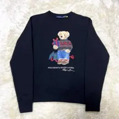 ⭐︎極美品⭐︎ポロラルフローレン スウェット トレーナー ポロベア 黒 裏起毛