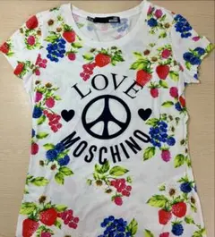 LOVE MOSCHINO フルーツ柄 ロゴ 半袖Tシャツ ホワイト 38のサムネイル