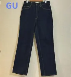 美品！GU★ジーユー ハイウエストストレートジーンズ Ｍ
