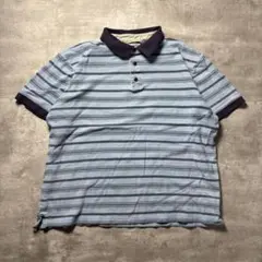 エルエルビーン　ポロシャツ　ボーダー　アメリカ古着　L 4655