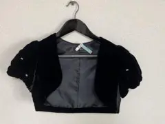 美品　ラ　デファンス黒 ベルベット ボレロのサムネイル