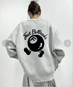 【美品】Cooper グレー ニットセーター ビリヤード