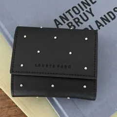 Me PERCENT スタッズ 三つ折り財布 ブラック