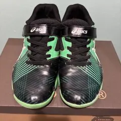 【24cm】asics LAZERBEAM スニーカー ブラック グリーン