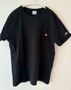 チャンピオン 黒 コットンTシャツ