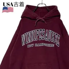 00sヴィンテージUSA古着 プルオーバーパーカー えんじ色 L スウェット