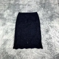 《GU》ジーユー タイトスカート レース 花柄 膝丈 フォーマル
