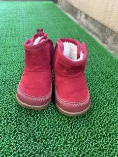 2足セット　イフミー　ムートンブーツ ボア 赤13.5cm 茶色13cm