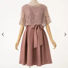 エメ Aimer レースボレロ付き 2way シャンタンドレス ピンク