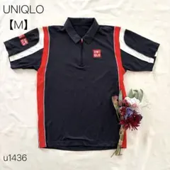 ユニクロ　UNIQLO ポロシャツ レプリカ　テニス　錦織圭　ネイビー 【M】のサムネイル