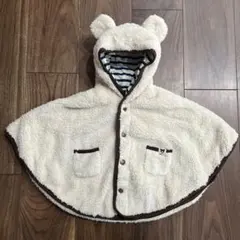 ミキハウス ダブルビー シープボアマント 70-90cm 新品未使用