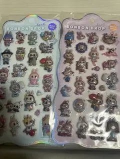 ラブブぷくぷくシール　3Dシール 2枚セット