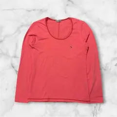 アーノルドパーマー レディース長袖Tシャツ Uネック コットン ピンクM Y2Kのサムネイル