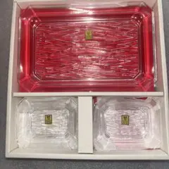 【未使用・訳あり】カガミクリスタル 松葉紋 10点セットのサムネイル