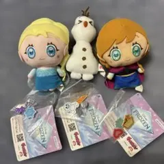 【タグ付き】アナと雪の女王　P-PATCH！　ぬいぐるみ　アナ・エルサ・オラフ