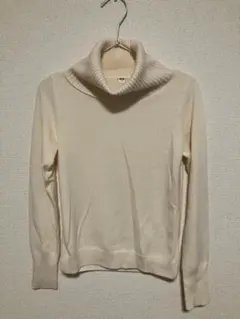 UNIQLO カシミヤ100% タートルネック ニット セーター アイボリー