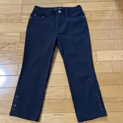 23区SPORT （現23区ゴルフ）裾ボタン ストレッチパンツ 黒のサムネイル