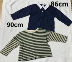 UNIQLO H&M ベビー 長袖 2点セット 90cm ポロシャツ襟付き