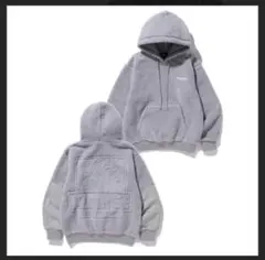 美品 XLARGE 長袖ボアパーカー S グレー レディースの方も