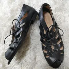 stilmoda レザー パンプス レースアップ グラディエーター グルカ