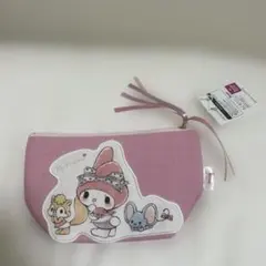 新品My Melody キャラクターポーチ ピンク マイメロ マチあり