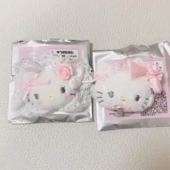 サンリオ ホワイトフリル ヘアクリップ キティ チャーミーキティ