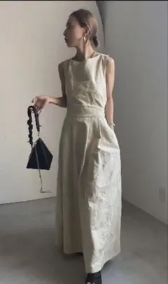 ameri vintage DENIM LIKE FLOWER DRESSのサムネイル