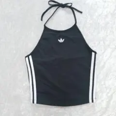 adidas キャミソール オリジナル 黒 ホルターネック タンクトップ M