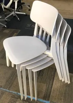 4脚セット】Vitra ダイニングチェア Tip Ton スタッキング ブルー
