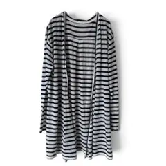 Otto collection カーディガン ボーダー M レーヨン混　薄手