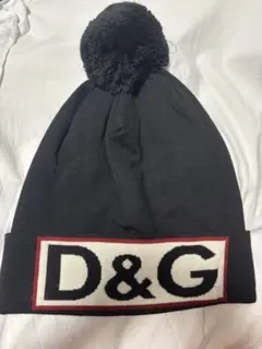 美品GUCCI GGジャガード ビーニーニット帽ブラック&グレーリバーシブル