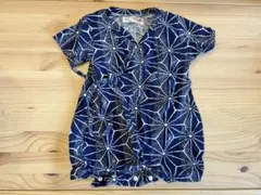 ロンパース甚平 ~ネイビー幾何学模様