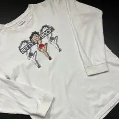 Betty Boop プリント Lサイズ 長袖カットソー